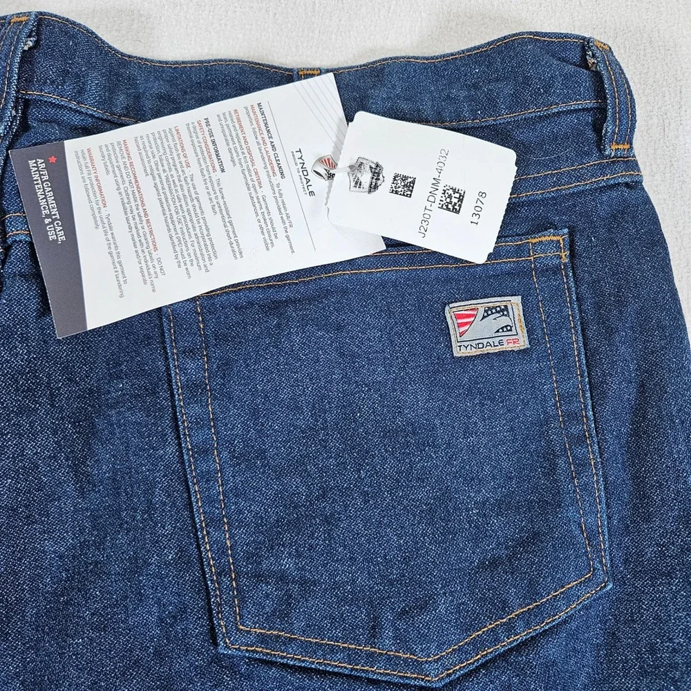Tyndale FR Jeans Mens 40x32 Blue Flame Resistant Work Pants CAT 2 USA Made